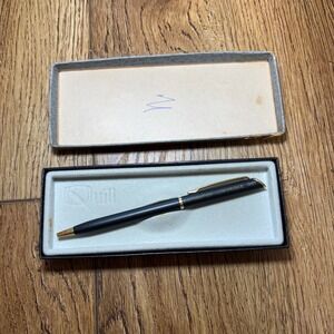 Vintage Quill Ballpoint Pen Matte Black Gold Trim Distribution Conference 1991